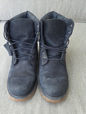 Timberland Premium 6-Inch Boots - Navy Embossed Floral/Rose Edition